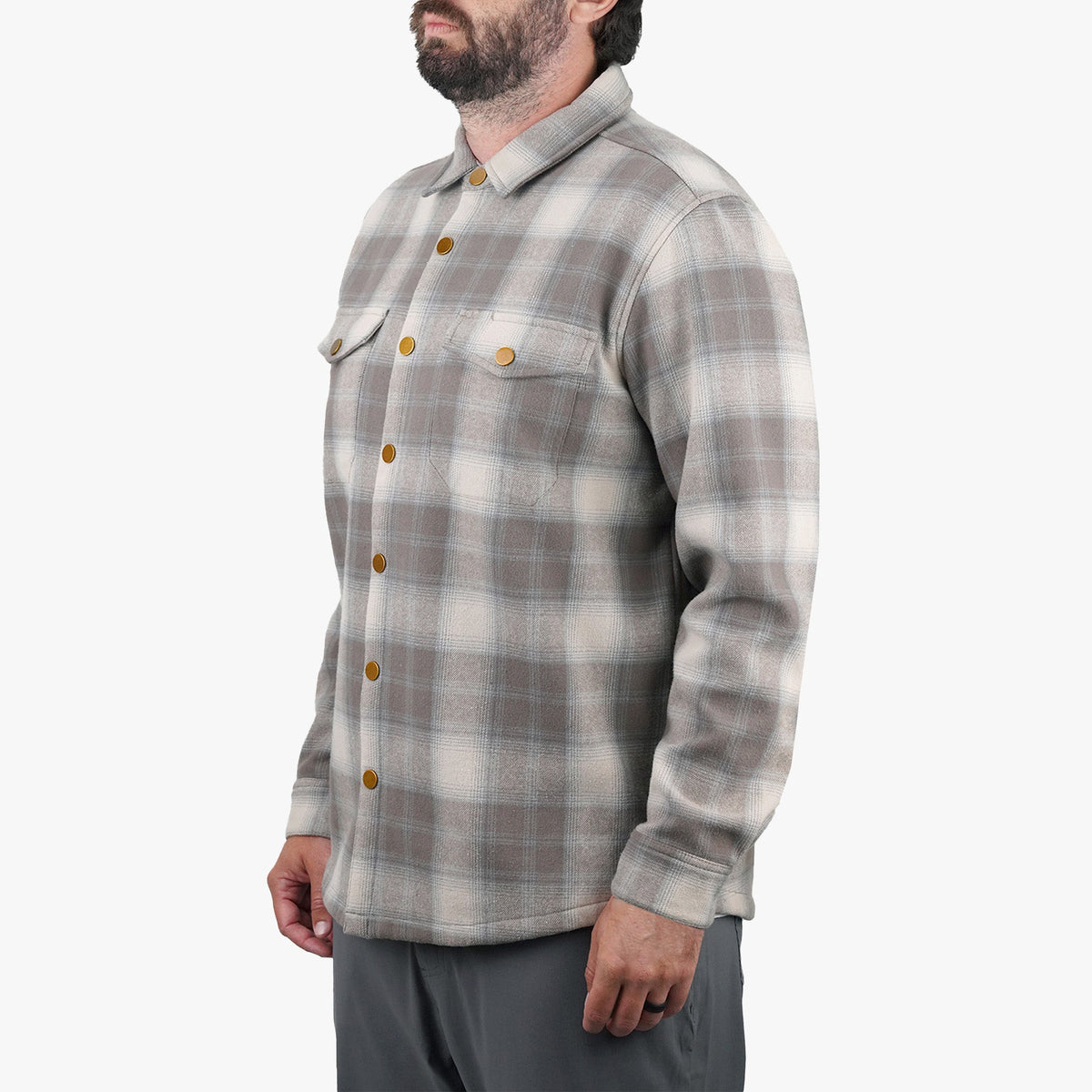 Mens Stout Flannel Shacket - AFTCO