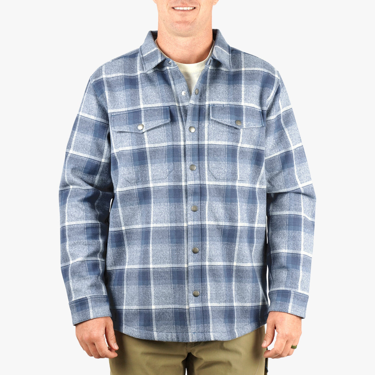 Mens Stout Flannel Shacket - AFTCO