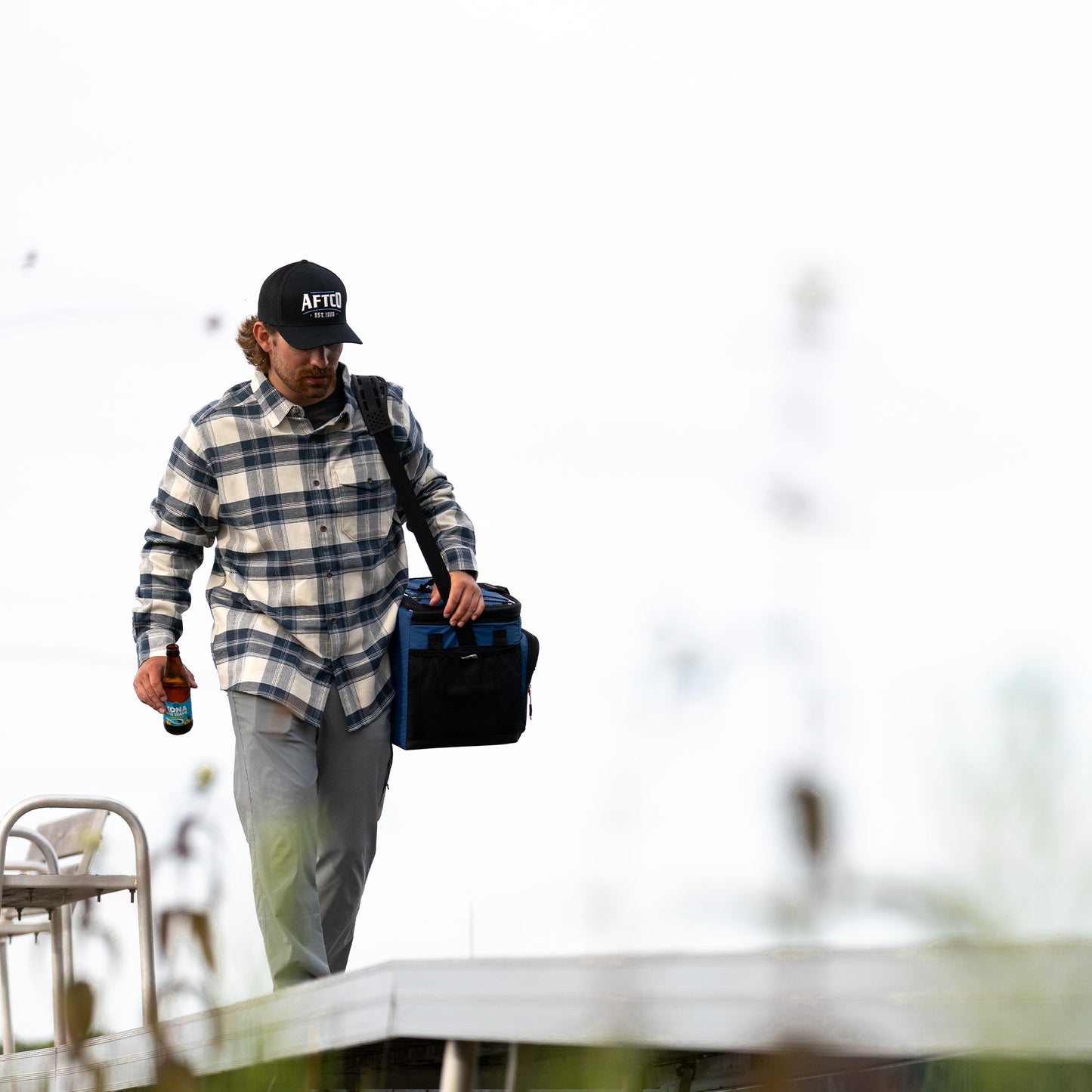Mens Tidal Trucker Fishing Hat Snapback - AFTCO