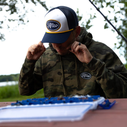 Mens Powerboat Trucker Fishing Snapback Hat - AFTCO