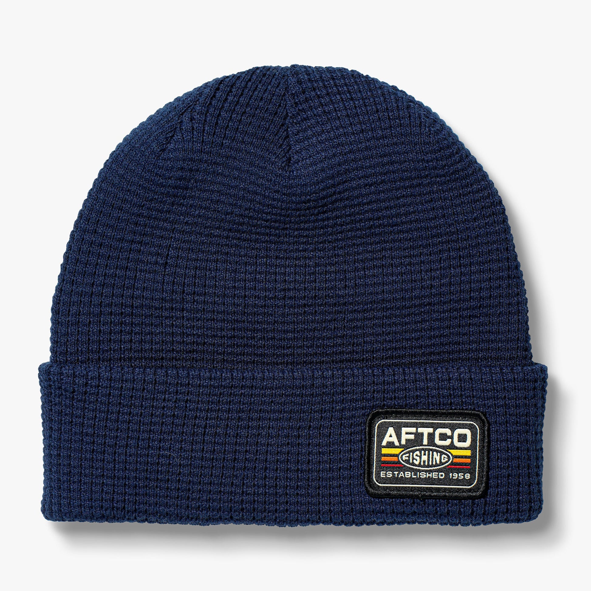Mens Chevron Waffle Fishing Beanie - AFTCO