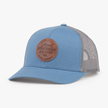 Mens Lemonade Leather Trucker Hat - AFTCO
