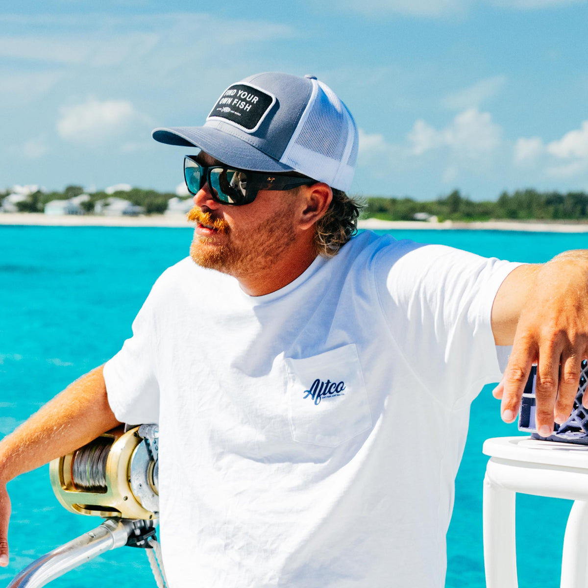 Mens Find Your Own Fish Trucker Hat - AFTCO