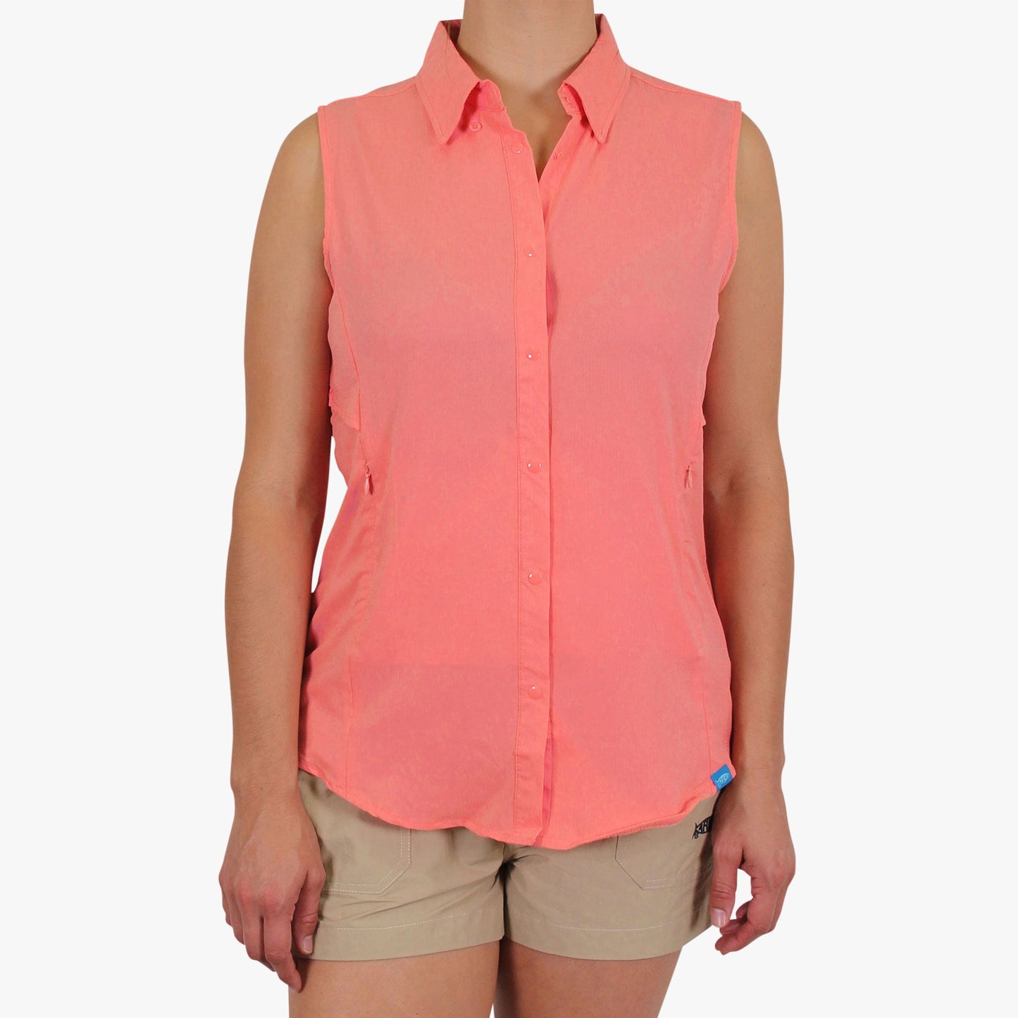 Womens Women's Wrangle Sleeveless Button Down Shirt - AFTCO