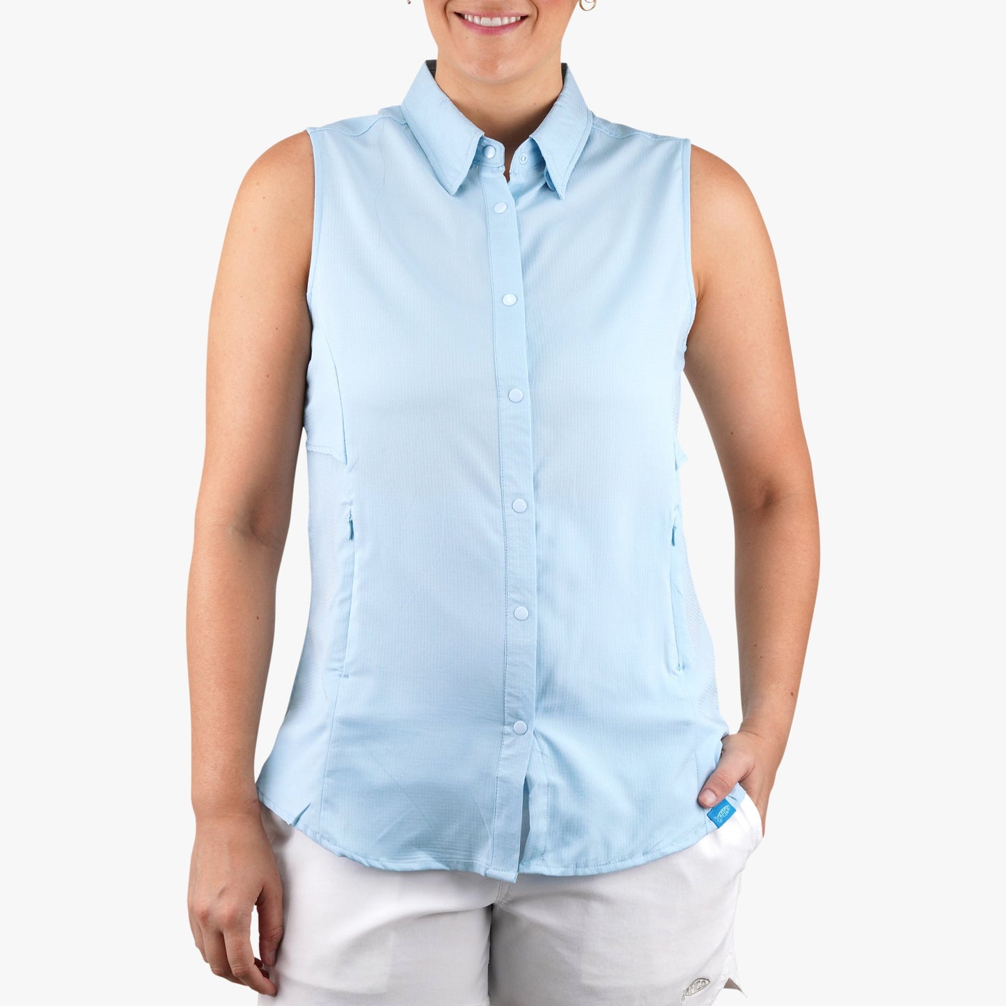 Womens Women's Wrangle Sleeveless Button Down Shirt - AFTCO