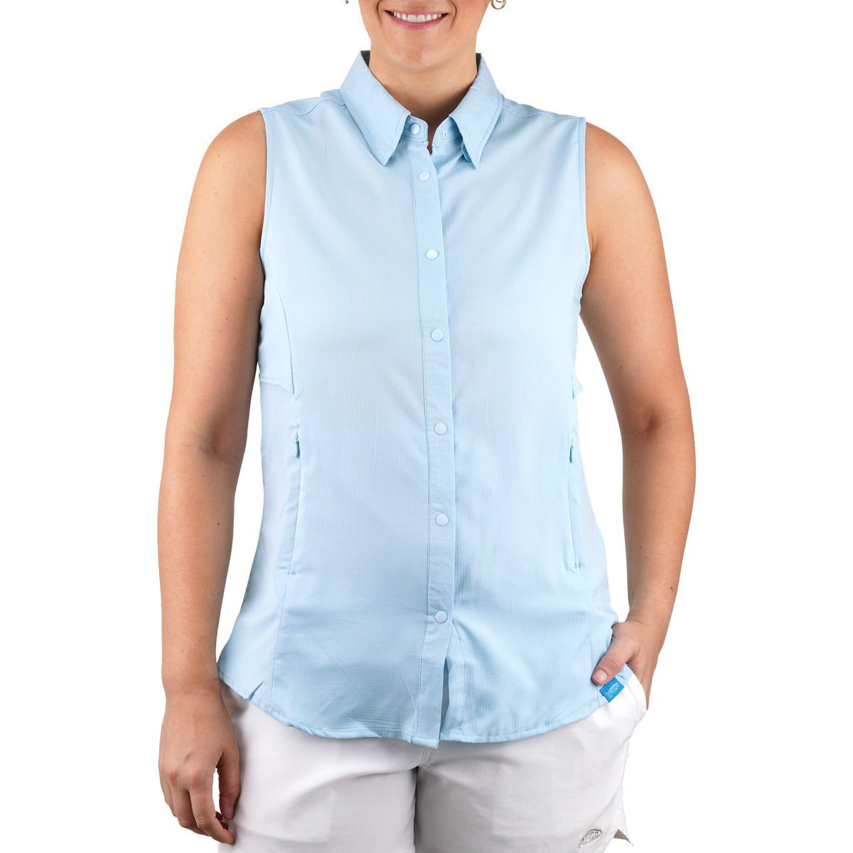 Womens Women's Wrangle Sleeveless Button Down Shirt - AFTCO