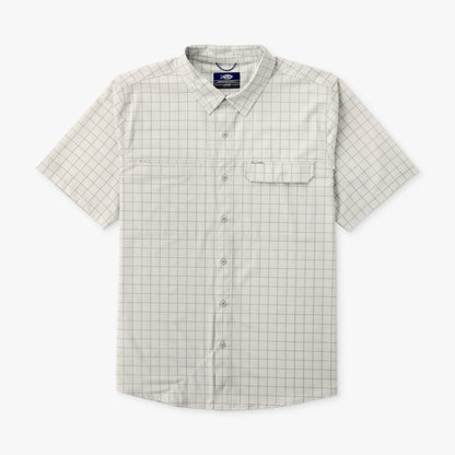 Mens Air O Mesh Printed SS Button Down Fishing Shirt - AFTCO