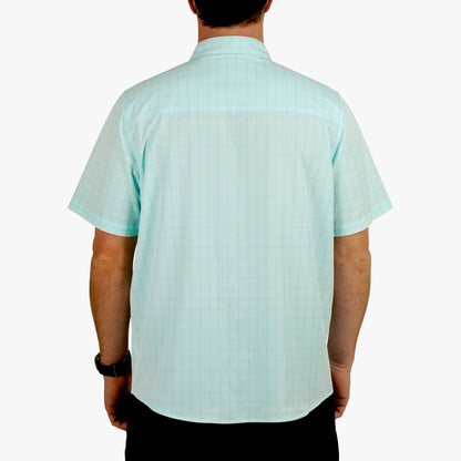 Mens Air O Mesh Printed SS Button Down Fishing Shirt - AFTCO