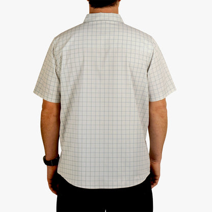 Mens Air O Mesh Printed SS Button Down Fishing Shirt - AFTCO