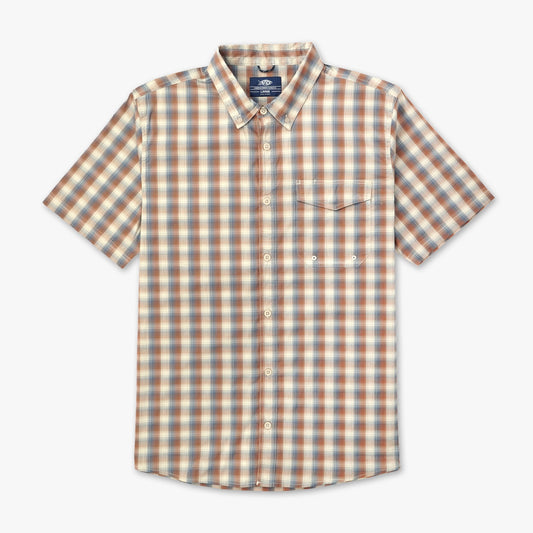 Mens Portside SS Button Down Fishing Shirt - AFTCO