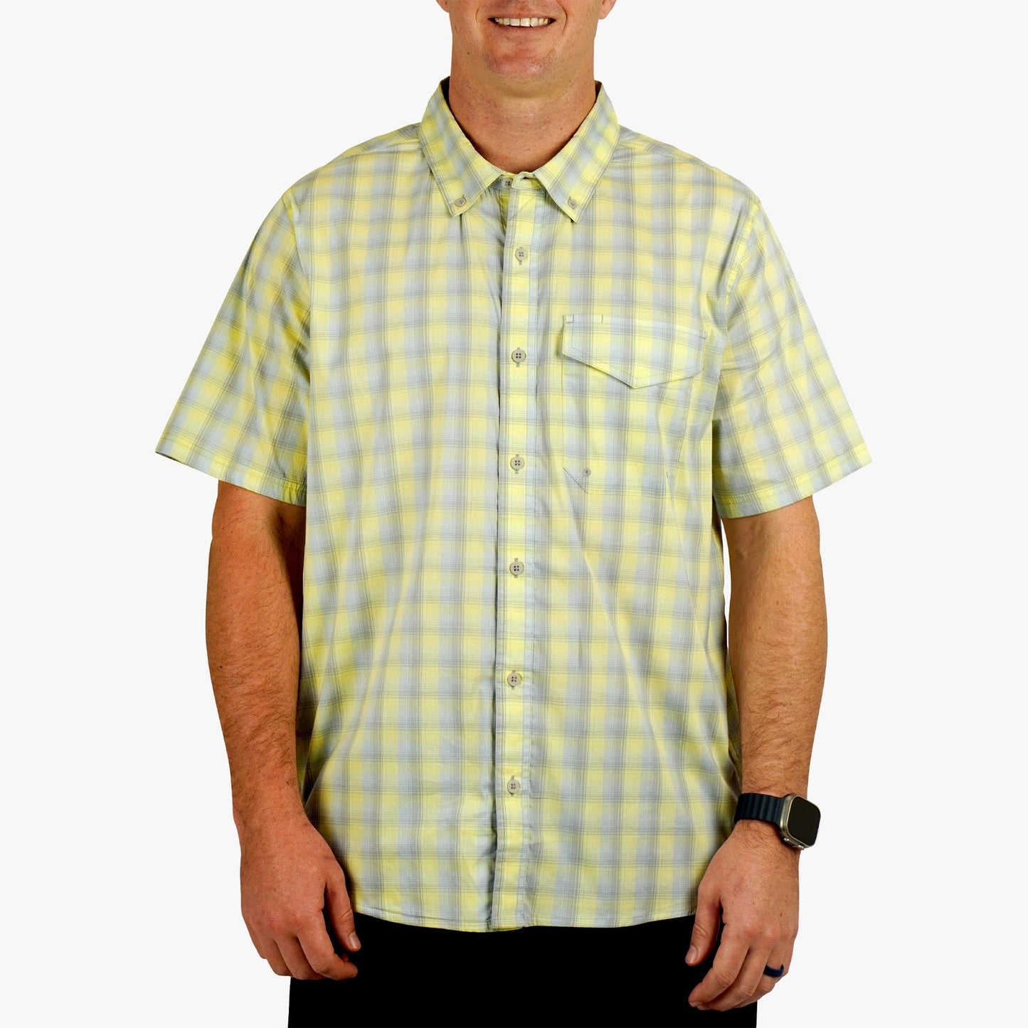 Mens Portside SS Button Down Fishing Shirt - AFTCO