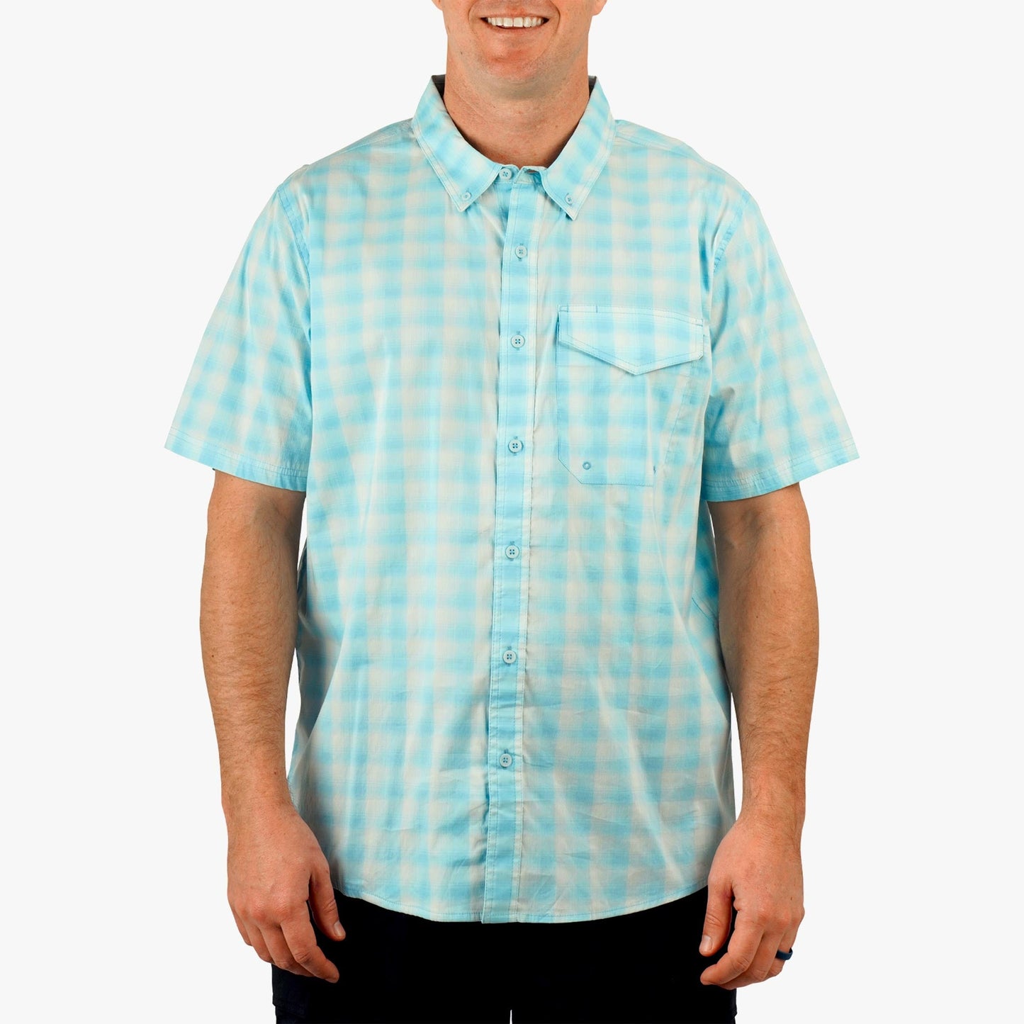Mens Portside SS Button Down Fishing Shirt - AFTCO