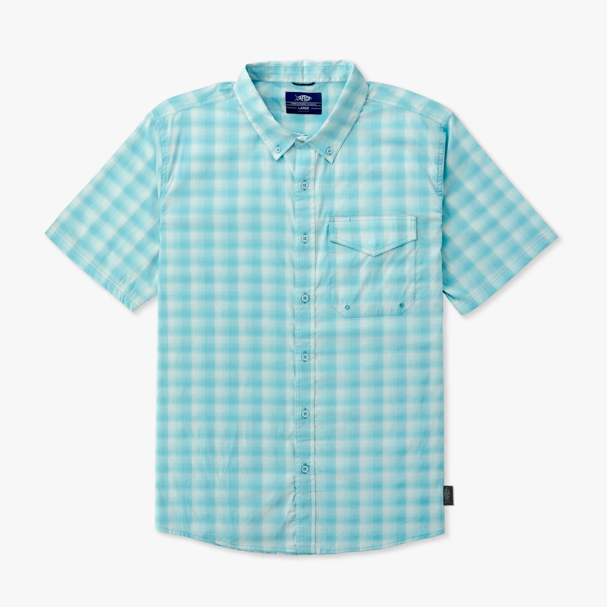 Mens Portside SS Button Down Fishing Shirt - AFTCO