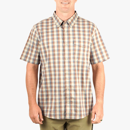 Mens Portside SS Button Down Fishing Shirt - AFTCO