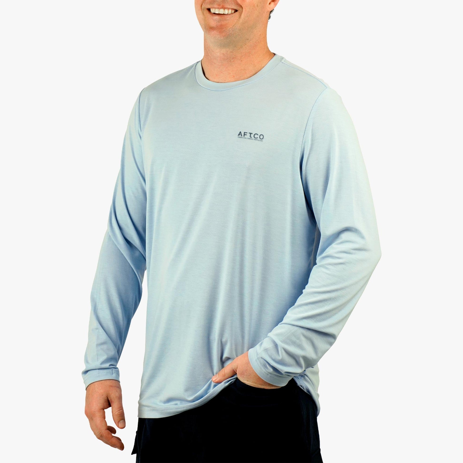Mens Ocean Bound LS UV Protection Fishing Shirts - AFTCO