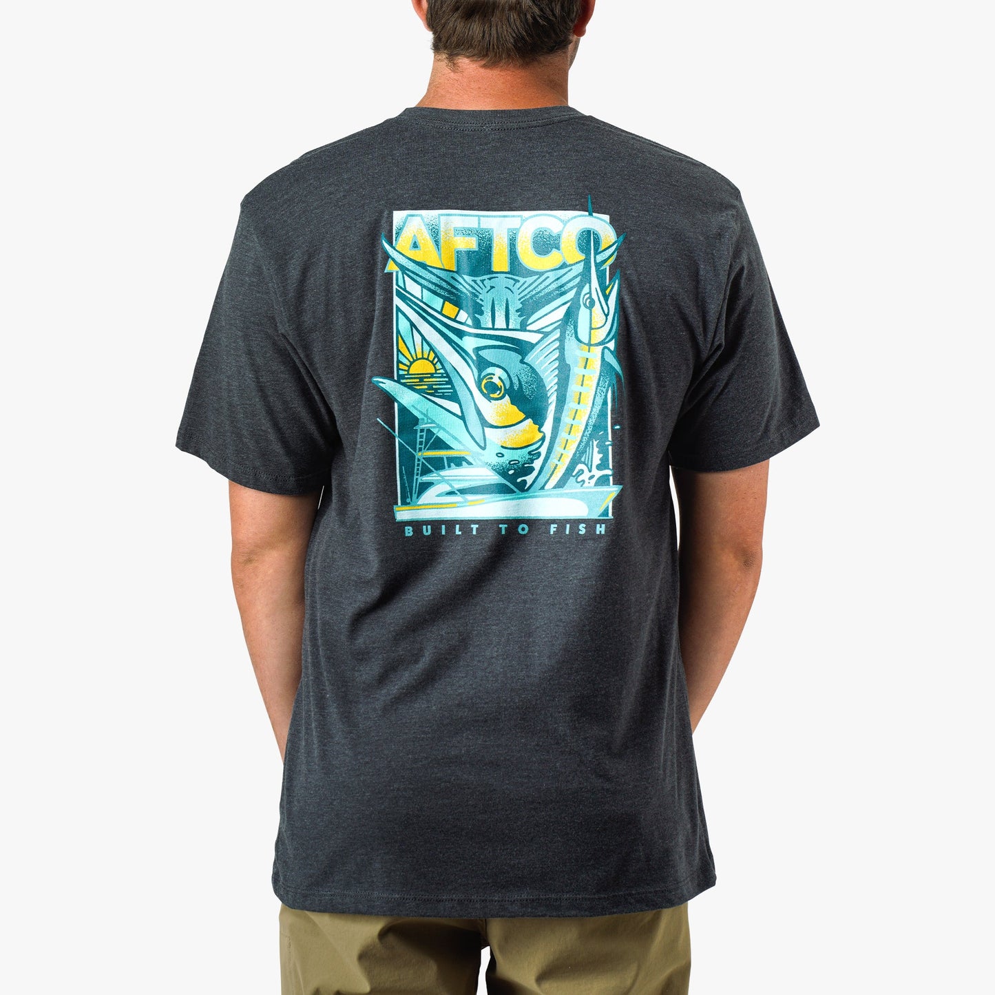 Mens Billed Short Sleeve Men's Fishing T-Shirt - AFTCO