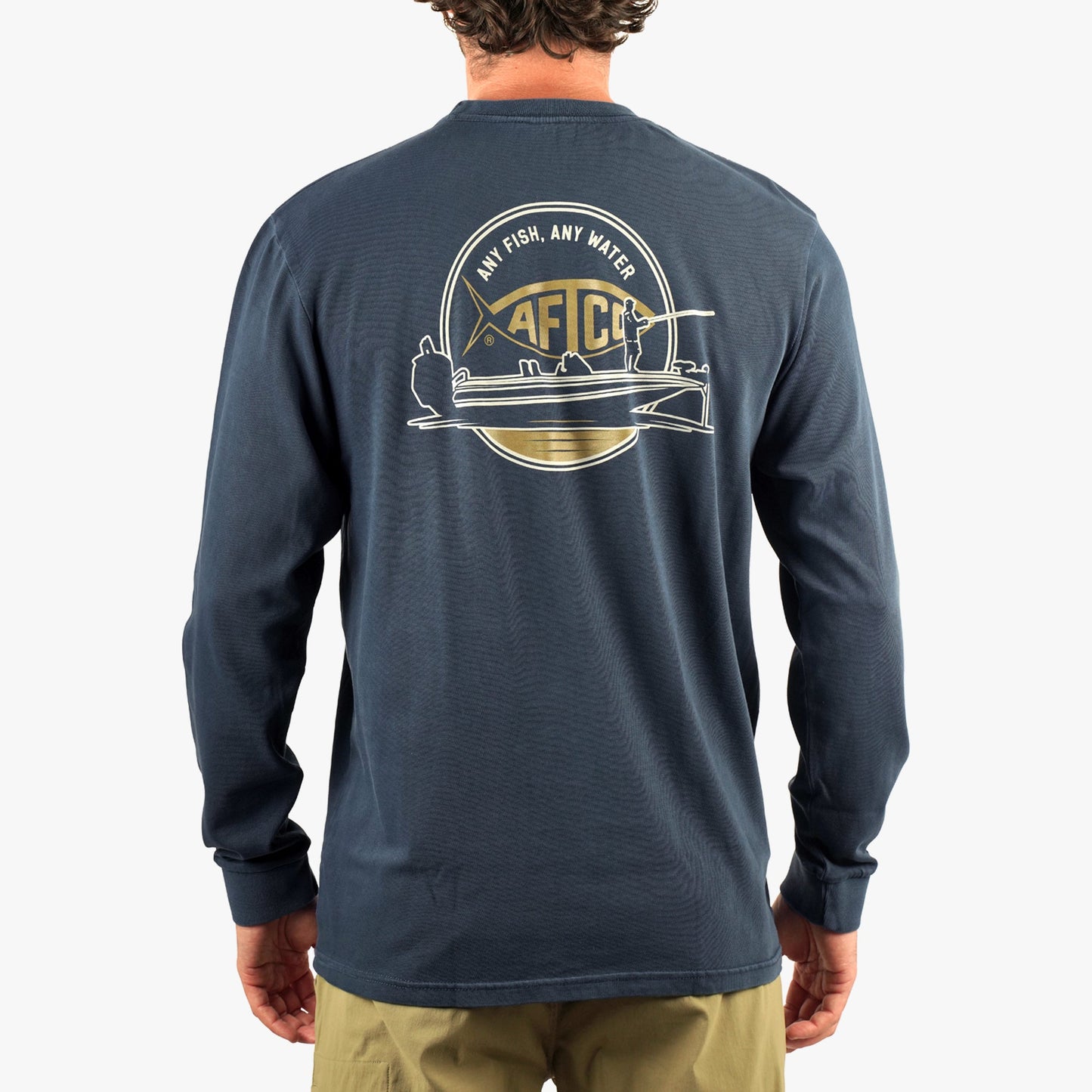 Mens Horizon Long Sleeve Fishing Tee Shirt - AFTCO
