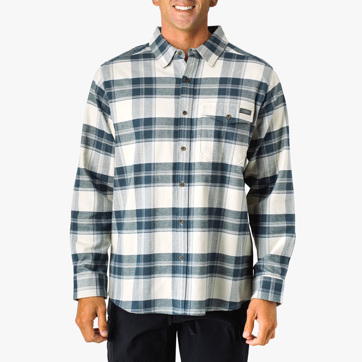 Mens Lager LS Flannel Shirt - AFTCO