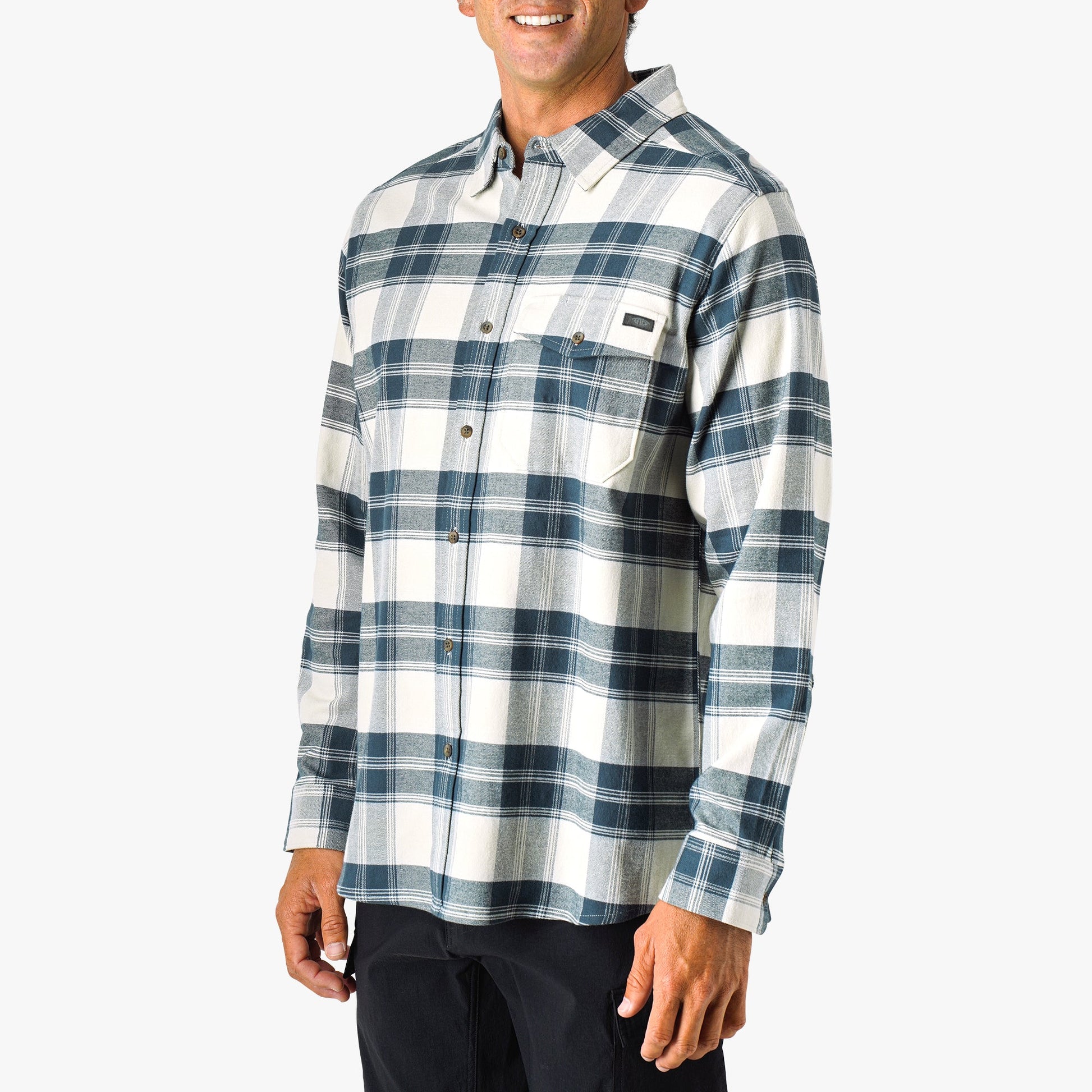 Mens Lager LS Flannel Shirt - AFTCO