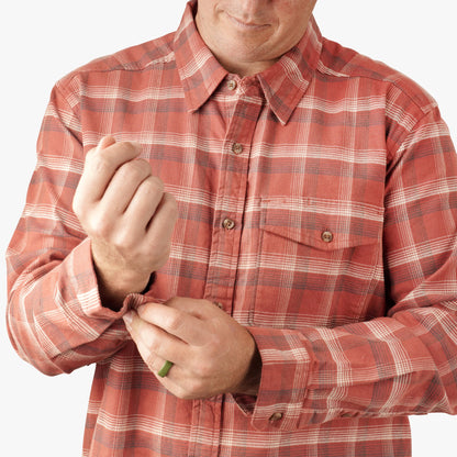 Mens Lager LS Flannel Shirt - AFTCO