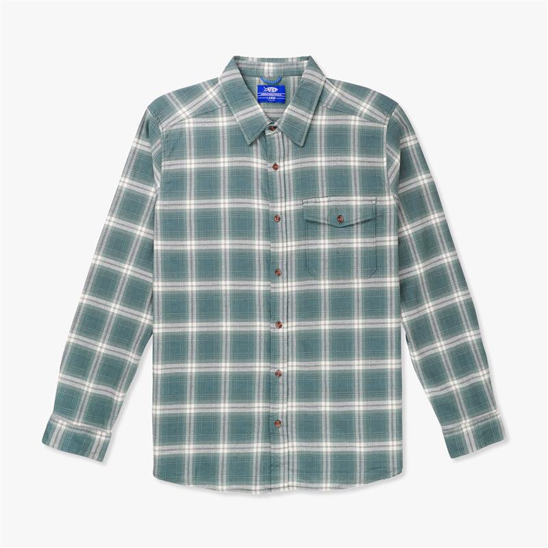 Mens Lager LS Flannel Shirt - AFTCO