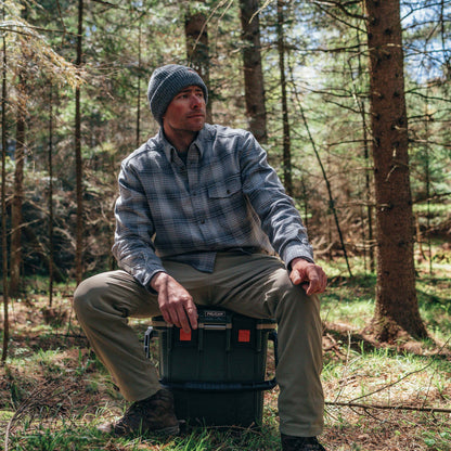 Mens Lager LS Flannel Shirt - AFTCO