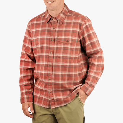 Mens Lager LS Flannel Shirt - AFTCO