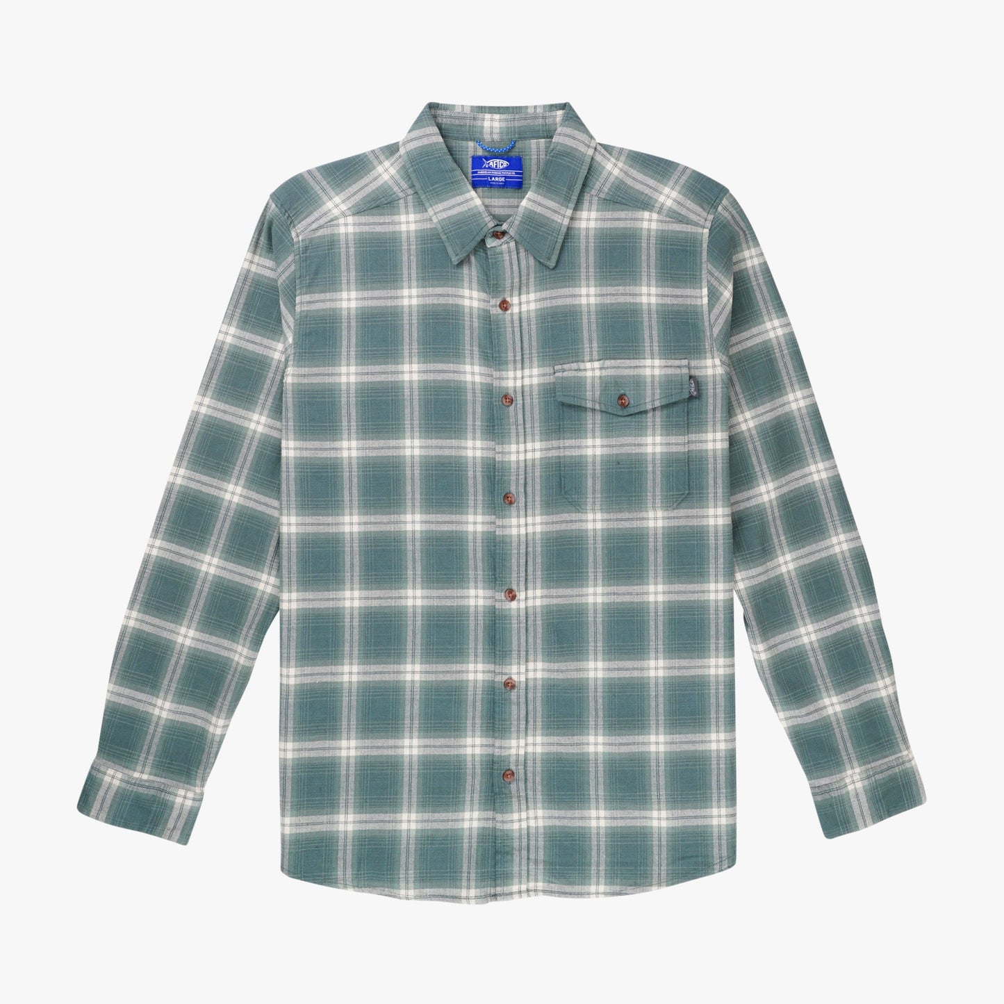 Mens Lager LS Flannel Shirt - AFTCO
