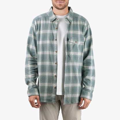 Mens Lager LS Flannel Shirt - AFTCO
