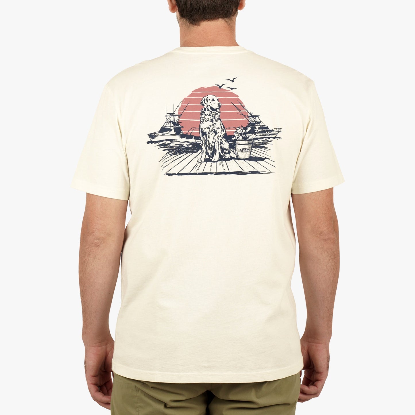 Mens Bucket SS Fishing Tee Shirt - AFTCO