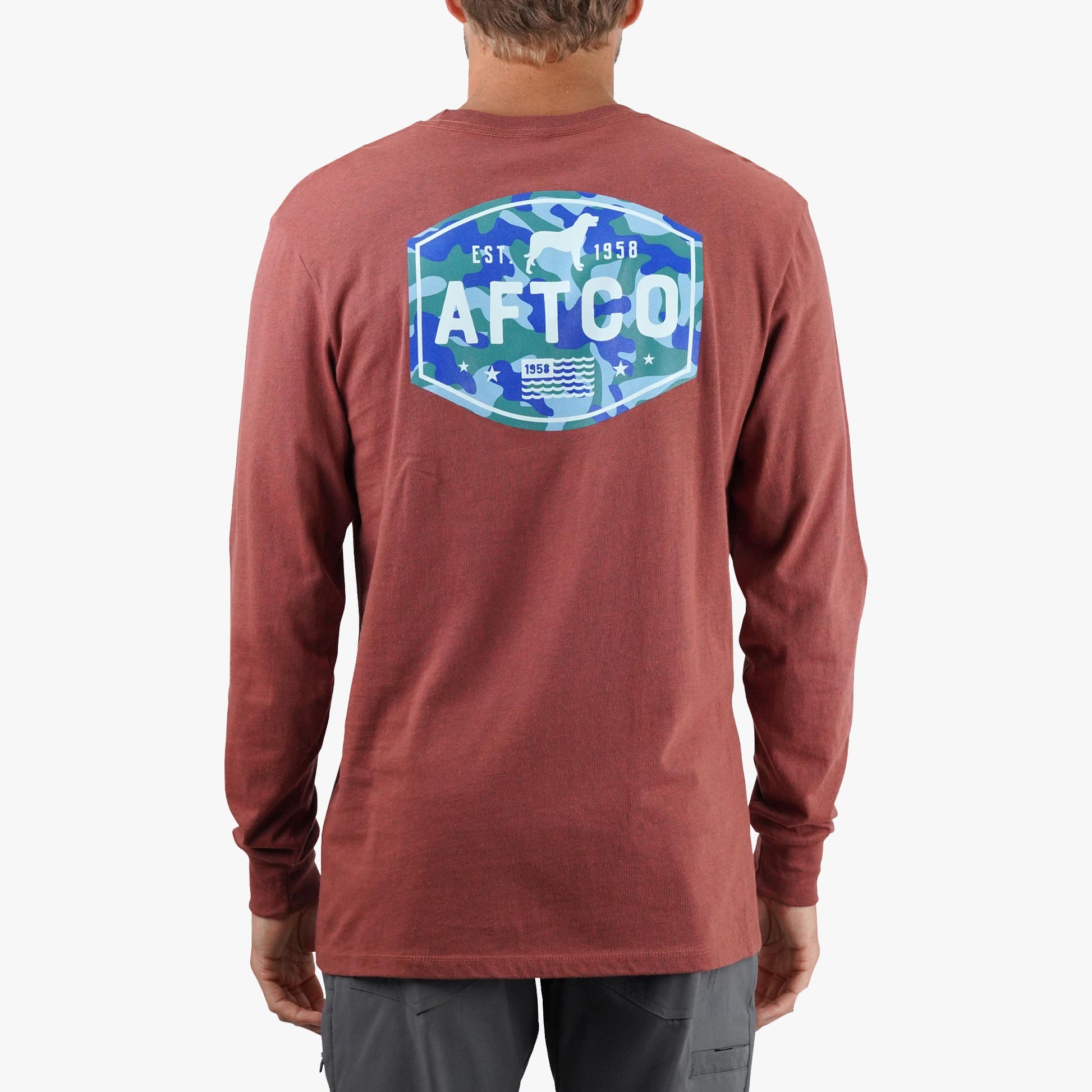 Mens Best Friend Long Sleeve Fishing T-Shirts - AFTCO