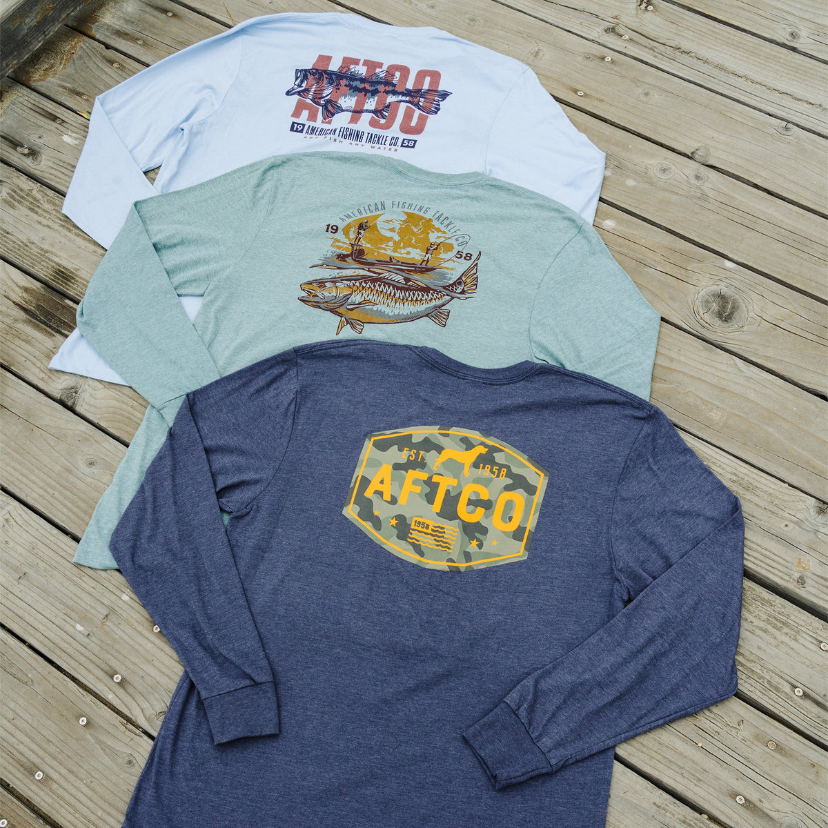 Mens Best Friend Long Sleeve Fishing T-Shirts - AFTCO