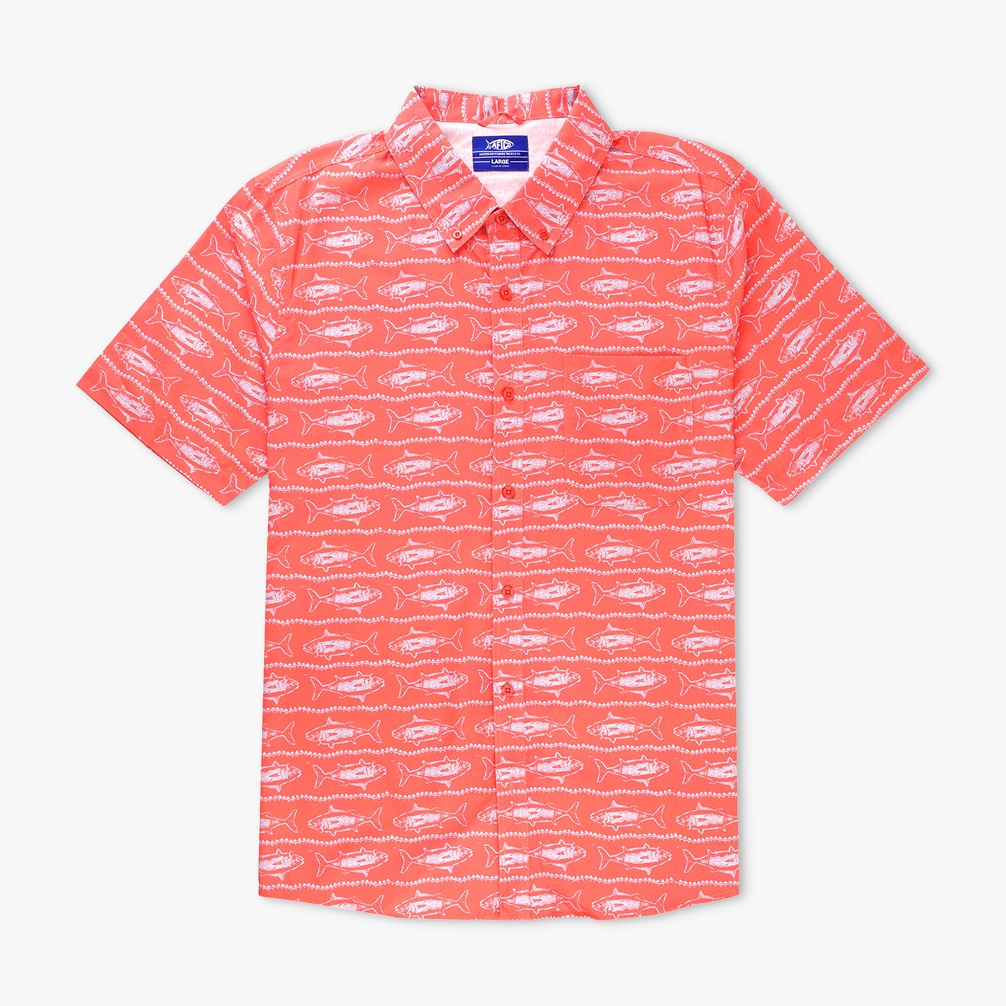 Mens Boatbar SS Button Down Fishing Shirt - AFTCO