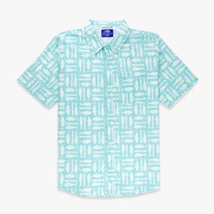 Mens Boatbar SS Button Down Fishing Shirt - AFTCO