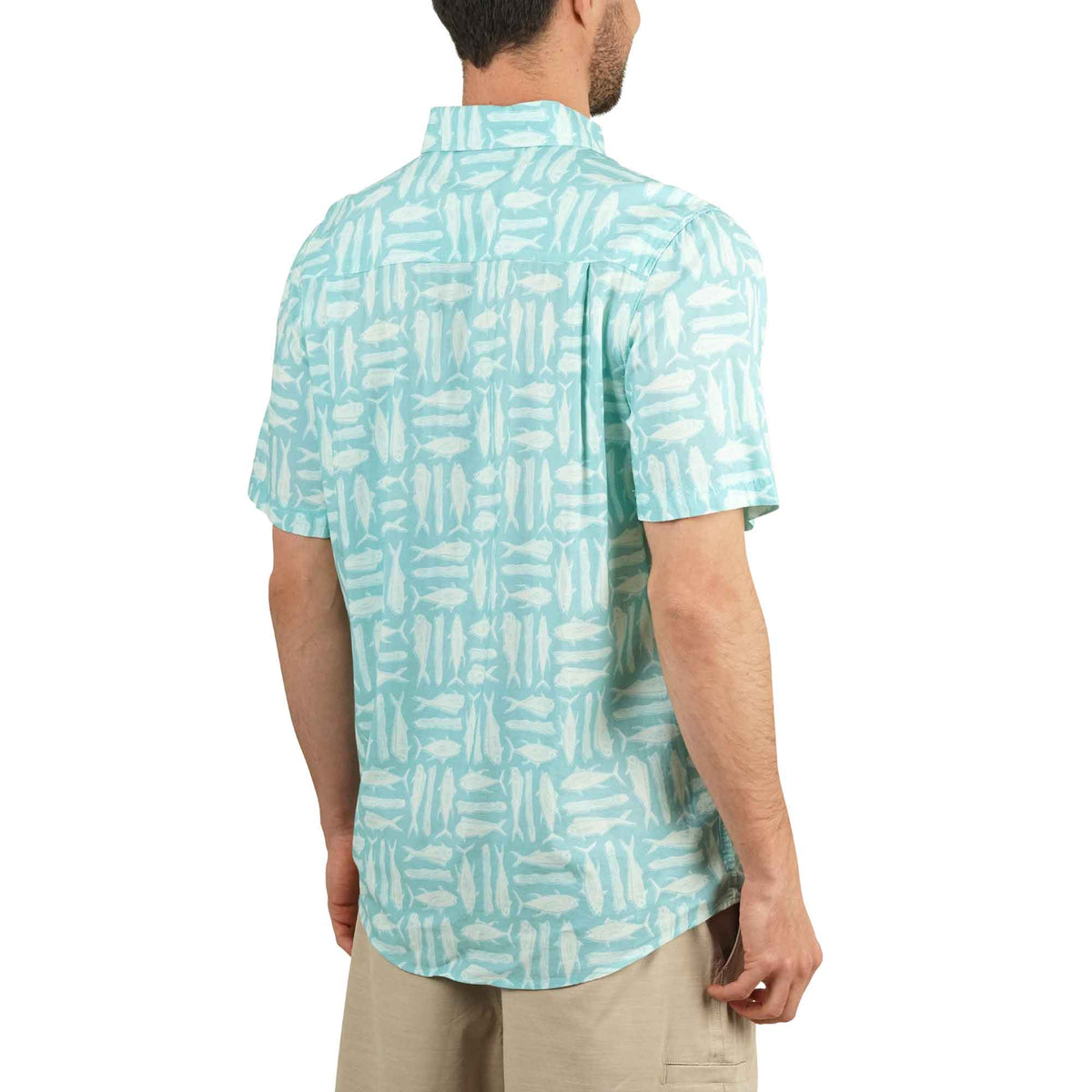 Mens Boatbar SS Button Down Fishing Shirt - AFTCO