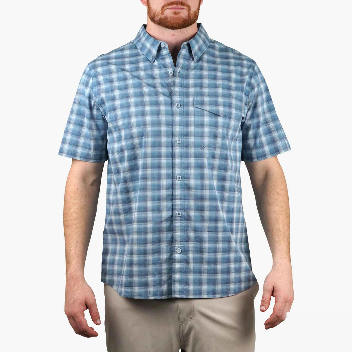 Mens Portside SS Vented Fishing Shirt - AFTCO