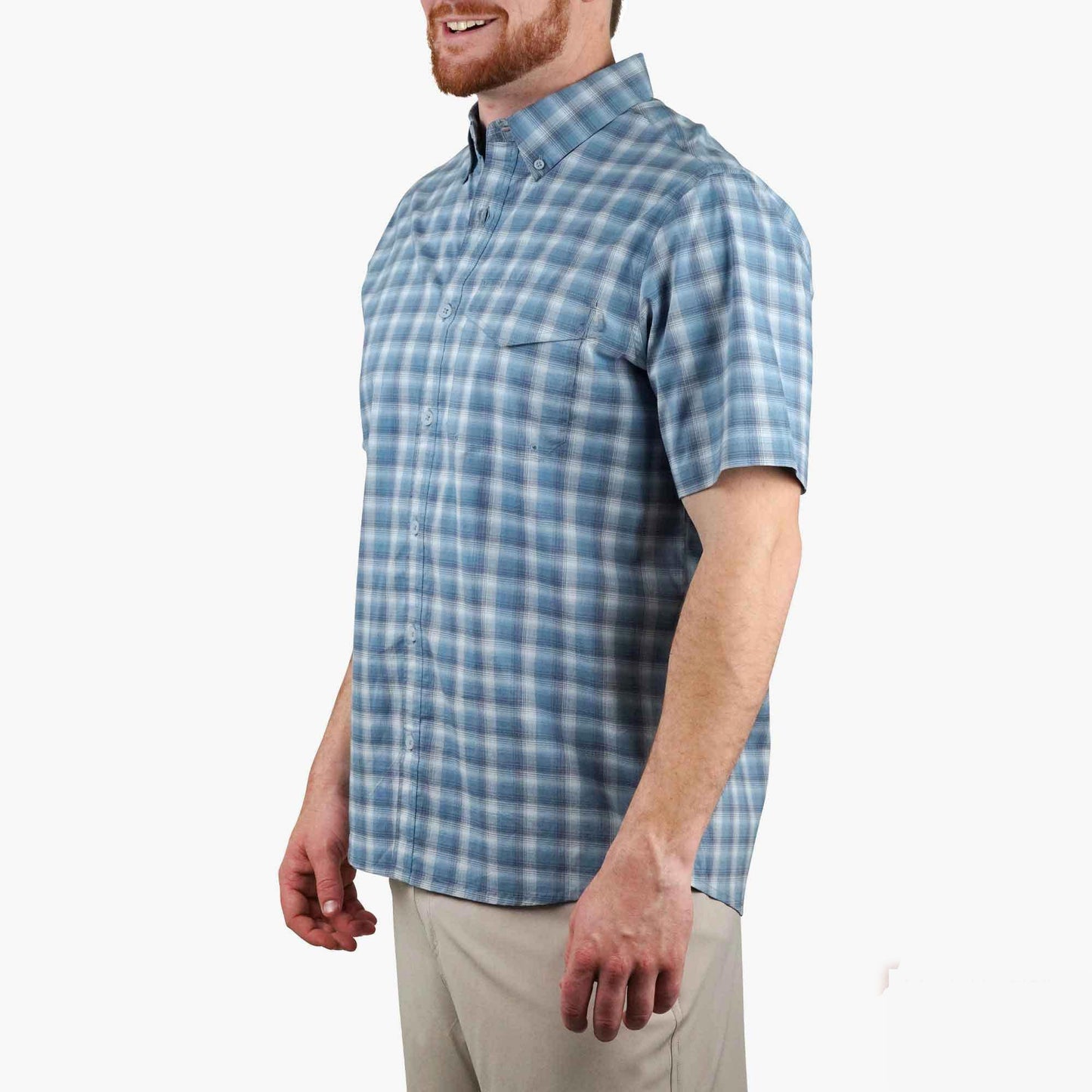 Mens Portside SS Vented Fishing Shirt - AFTCO