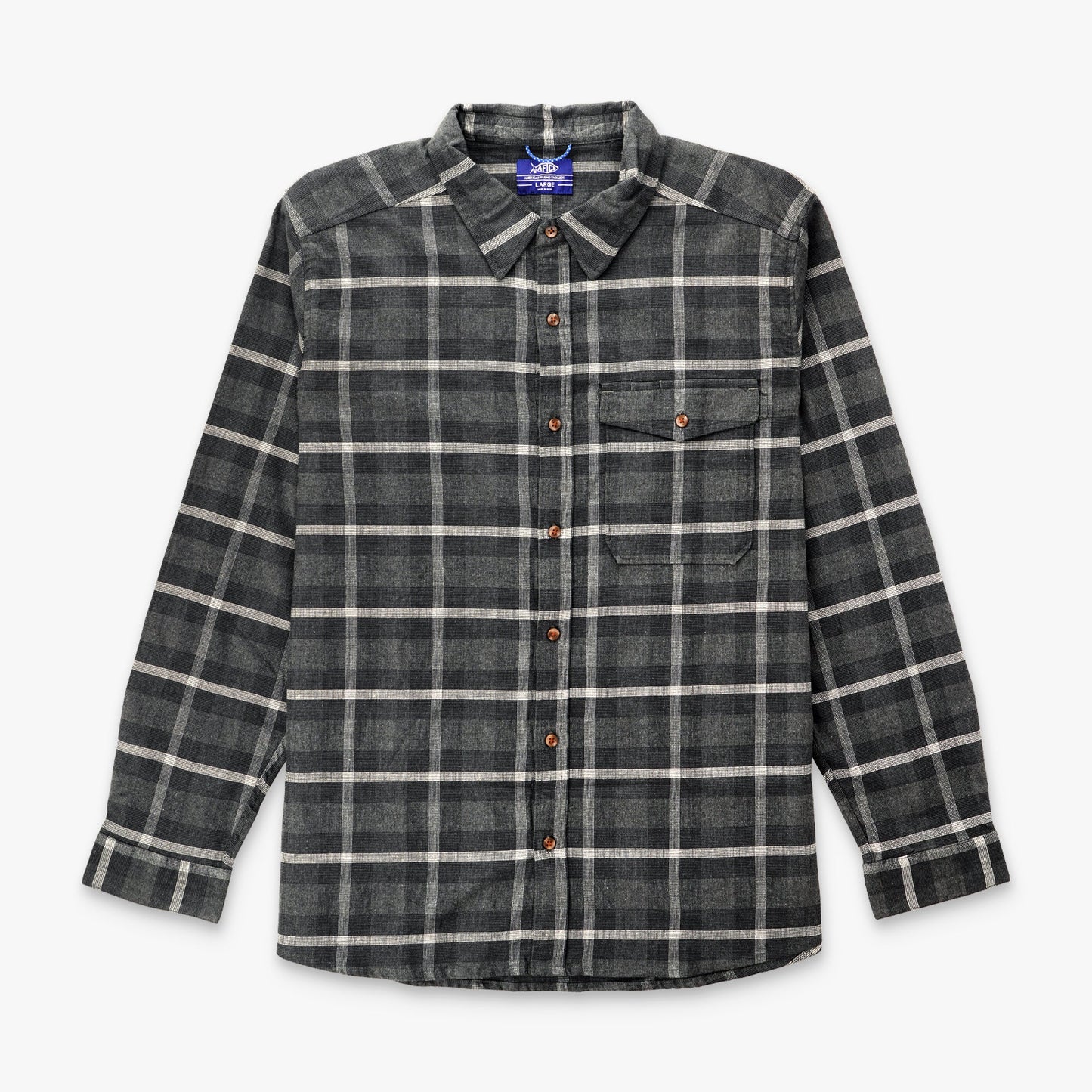 Mens Lager LS Flannel Shirt - AFTCO