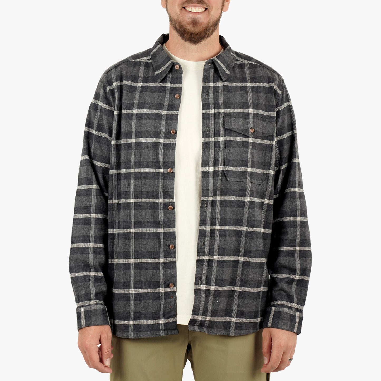 Mens Lager LS Flannel Shirt - AFTCO