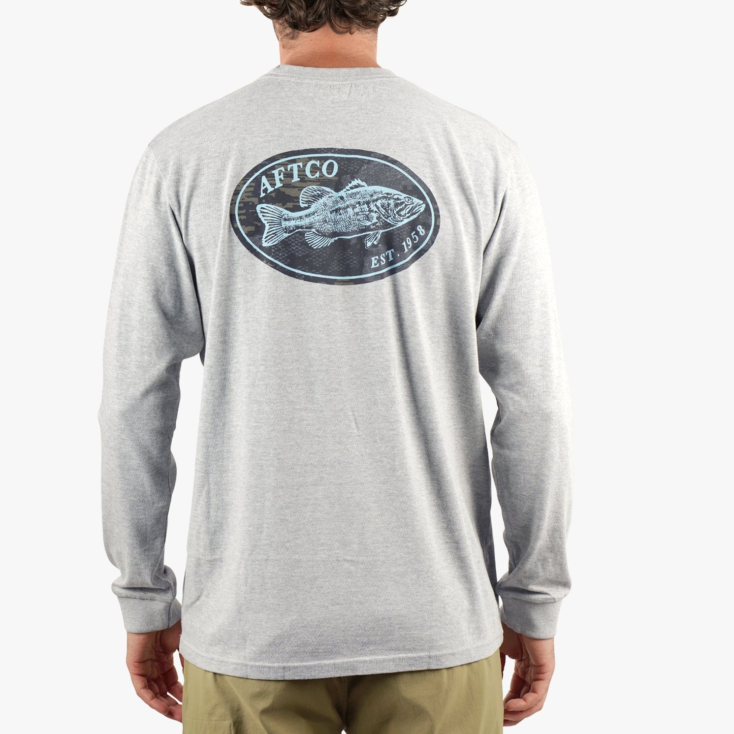Mens Domino Long Sleeve Fishing T-Shirt - AFTCO