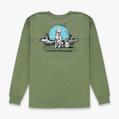 Mens Bucket Long Sleeve Fishing Tee Shirt - AFTCO