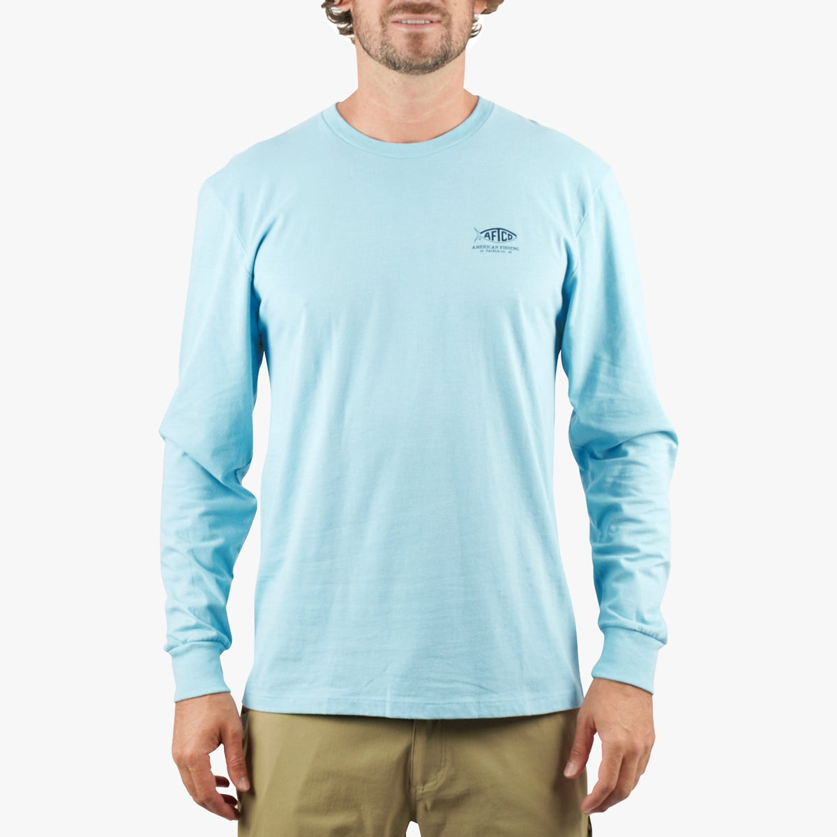 Mens Bucket Long Sleeve Fishing Tee Shirt - AFTCO