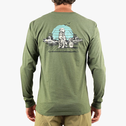 Mens Bucket Long Sleeve Fishing Tee Shirt - AFTCO